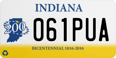 IN license plate 061PUA