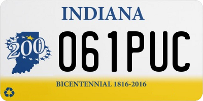 IN license plate 061PUC