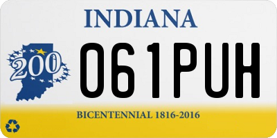 IN license plate 061PUH
