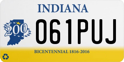 IN license plate 061PUJ