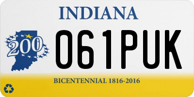 IN license plate 061PUK