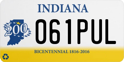 IN license plate 061PUL
