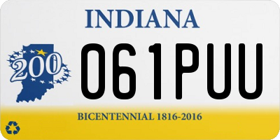 IN license plate 061PUU