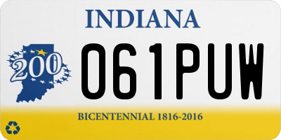 IN license plate 061PUW