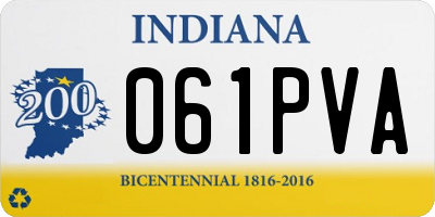 IN license plate 061PVA