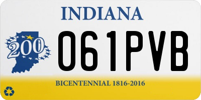 IN license plate 061PVB