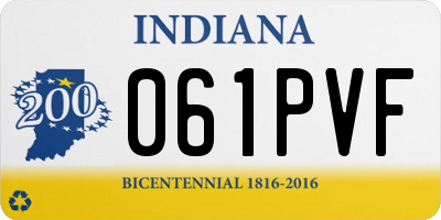 IN license plate 061PVF