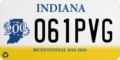 IN license plate 061PVG