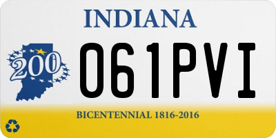IN license plate 061PVI