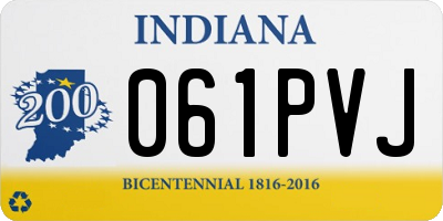 IN license plate 061PVJ