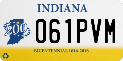 IN license plate 061PVM