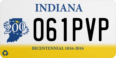 IN license plate 061PVP