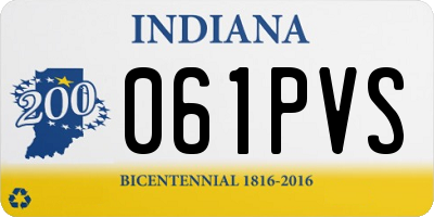 IN license plate 061PVS