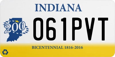 IN license plate 061PVT