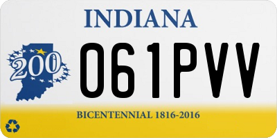 IN license plate 061PVV