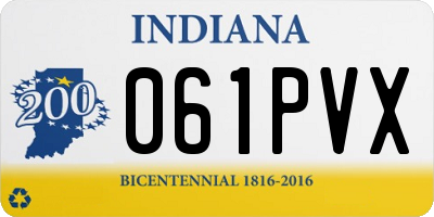 IN license plate 061PVX