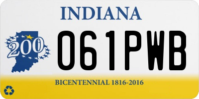 IN license plate 061PWB
