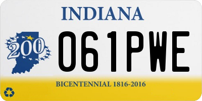 IN license plate 061PWE