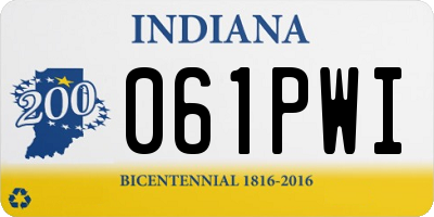 IN license plate 061PWI
