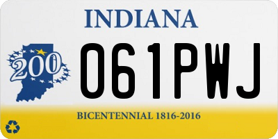IN license plate 061PWJ