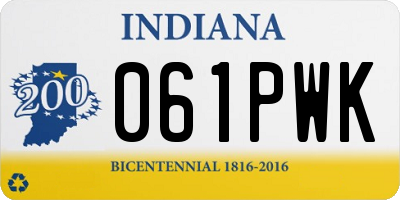 IN license plate 061PWK