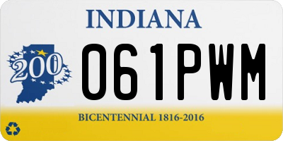IN license plate 061PWM