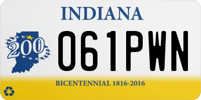 IN license plate 061PWN