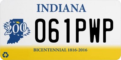 IN license plate 061PWP