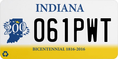 IN license plate 061PWT