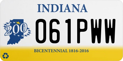 IN license plate 061PWW