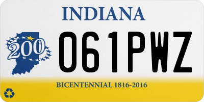 IN license plate 061PWZ