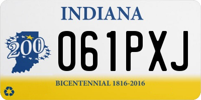 IN license plate 061PXJ