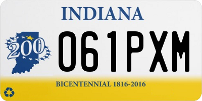 IN license plate 061PXM