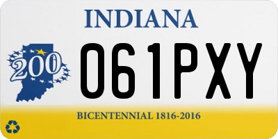 IN license plate 061PXY