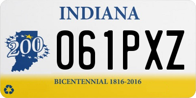 IN license plate 061PXZ