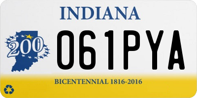 IN license plate 061PYA