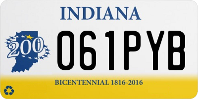IN license plate 061PYB