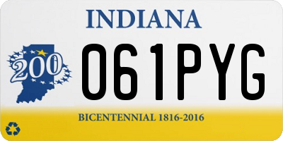 IN license plate 061PYG