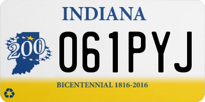 IN license plate 061PYJ