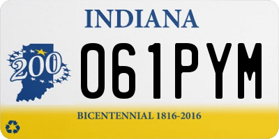 IN license plate 061PYM