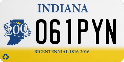 IN license plate 061PYN