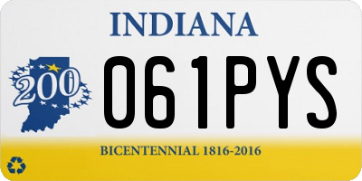 IN license plate 061PYS