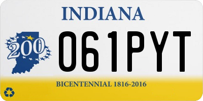 IN license plate 061PYT