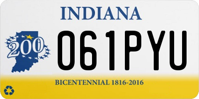 IN license plate 061PYU