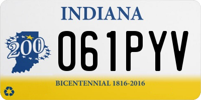 IN license plate 061PYV