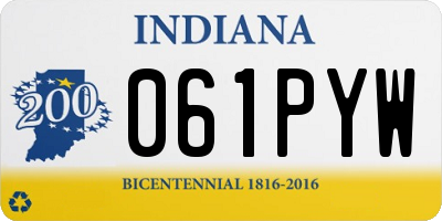 IN license plate 061PYW