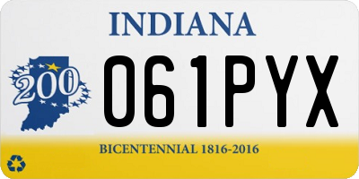 IN license plate 061PYX