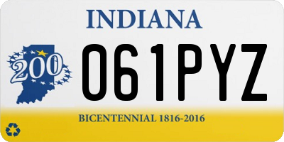 IN license plate 061PYZ