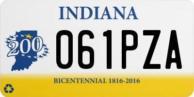 IN license plate 061PZA