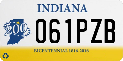 IN license plate 061PZB
